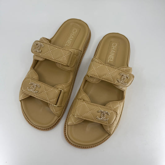 Chanel Dad Sandals (Beige) no strap