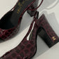 Chanel Croc Slingback Pumps