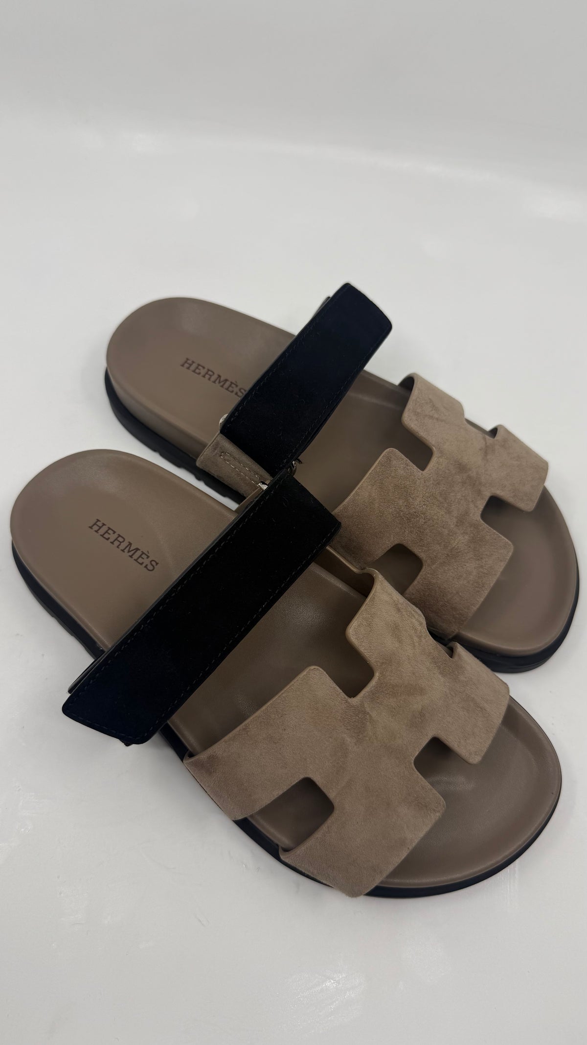 Hermes Chypre Suede Sandals