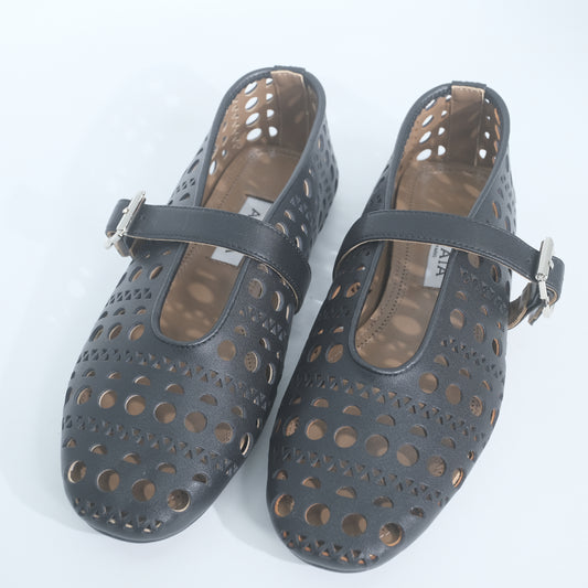 Alaia Perforated Ballet (Black)