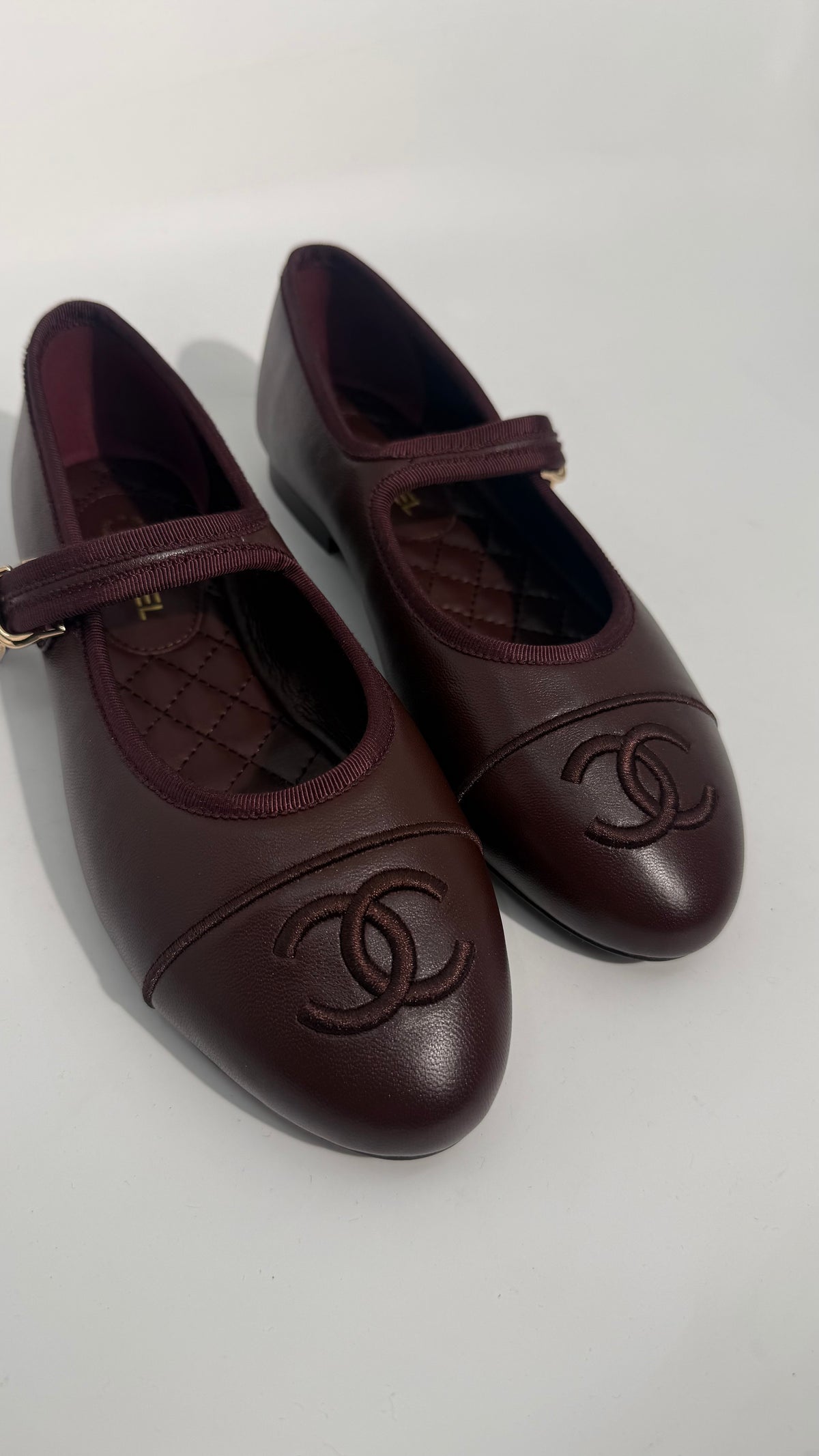 Chanel Mary Jane Ballet Shoes (Brown)