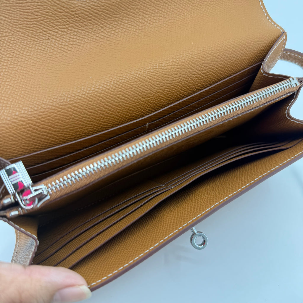 Hermes Kelly Wallet (Tan)