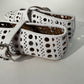 Alaia Perforated Ballet Flats (White)