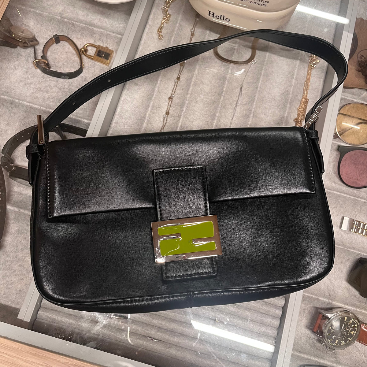 Fendi Leather Baguette