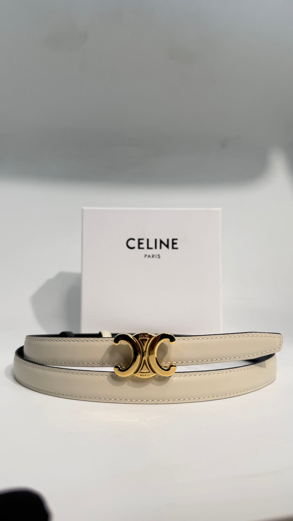 Celine Triomphe Slim Belt