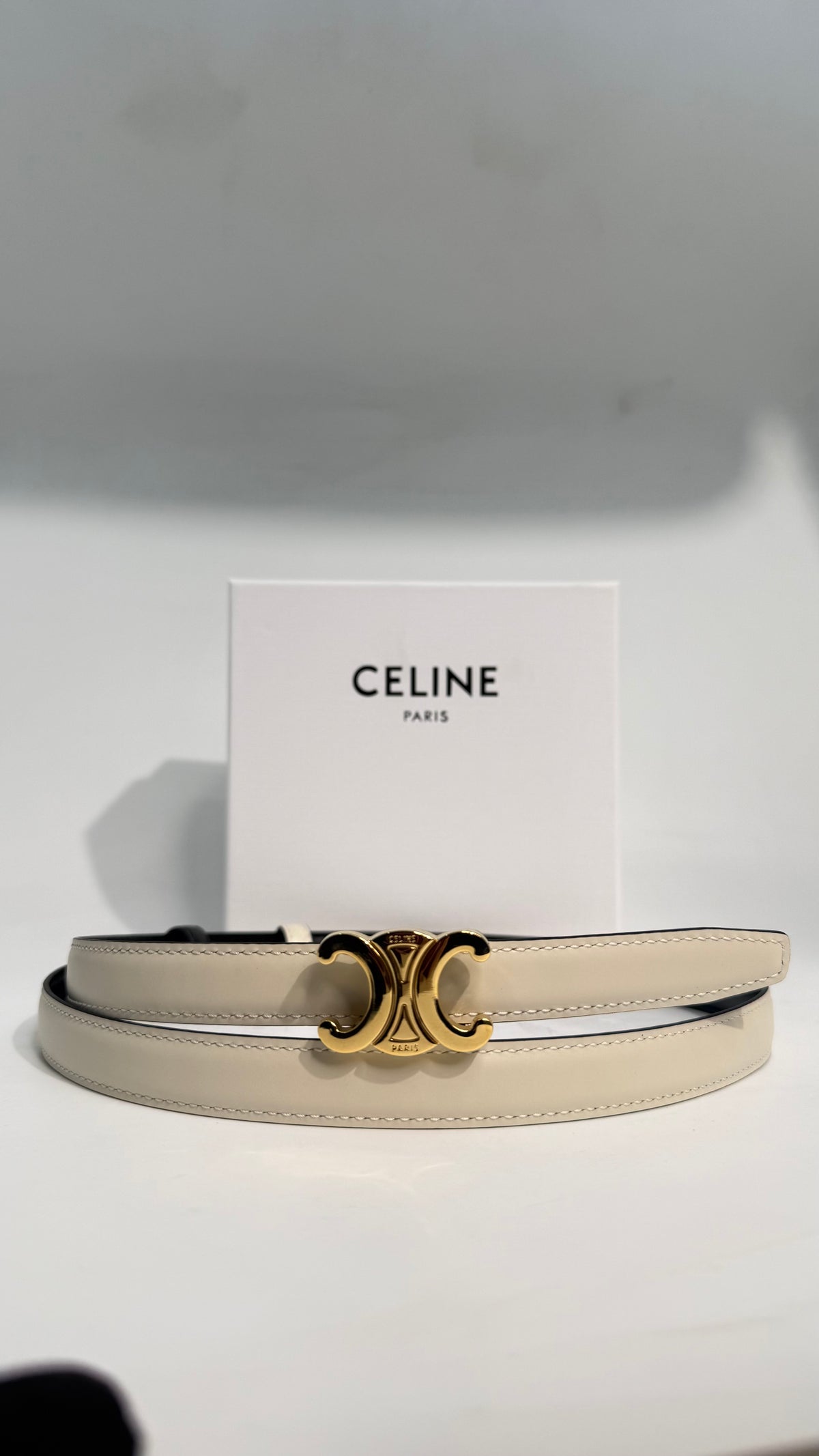 Celine Triomphe Slim Belt