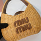 Miu Miu Wander Wicker Hobo Bag