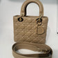 Lady Dior Cannage Taupe Crossbody