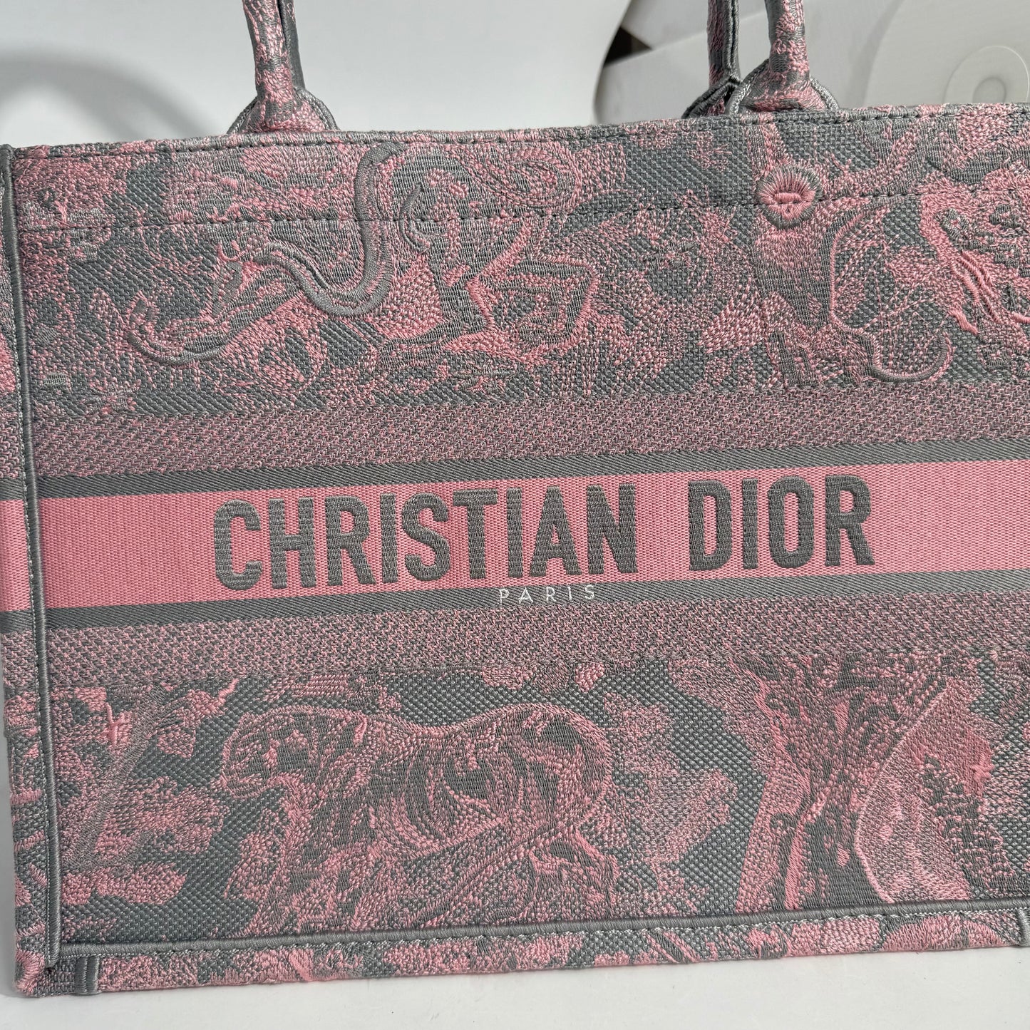 Christian Dior Book Tote Pink/Gray