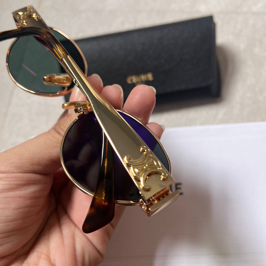 Celine Sunglasses (6.0) Gold/Green