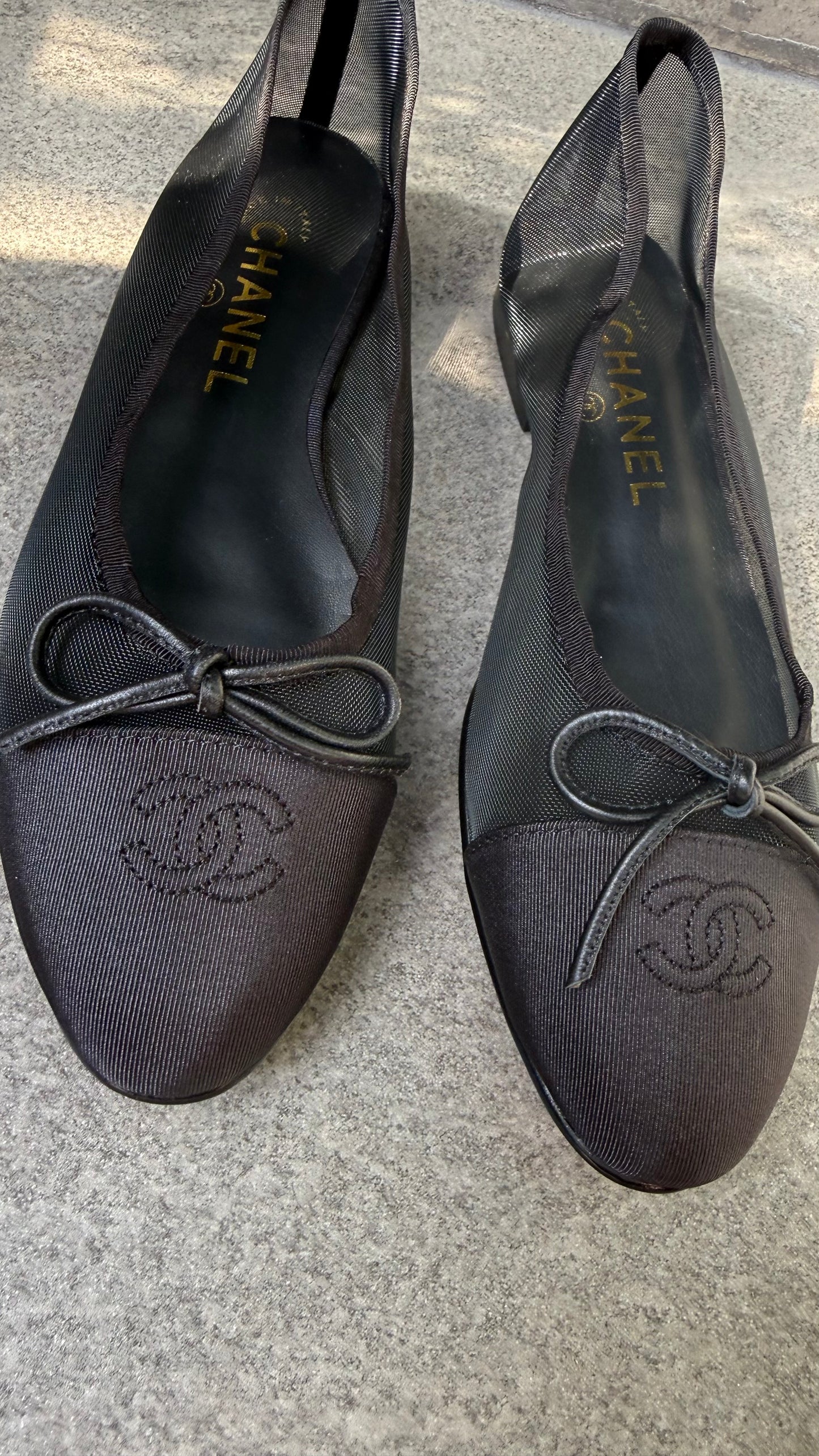 Chanel Mesh Ballet Flats (Black)