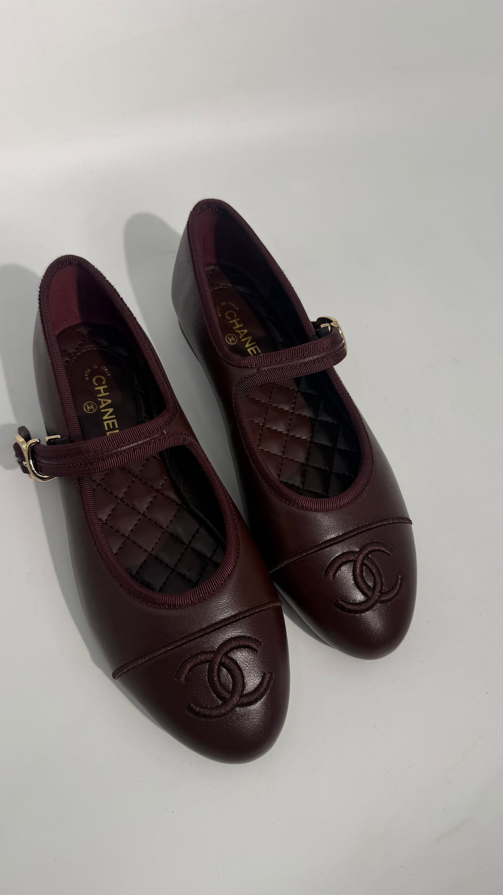 Chanel Mary Jane Ballet Shoes (Brown)
