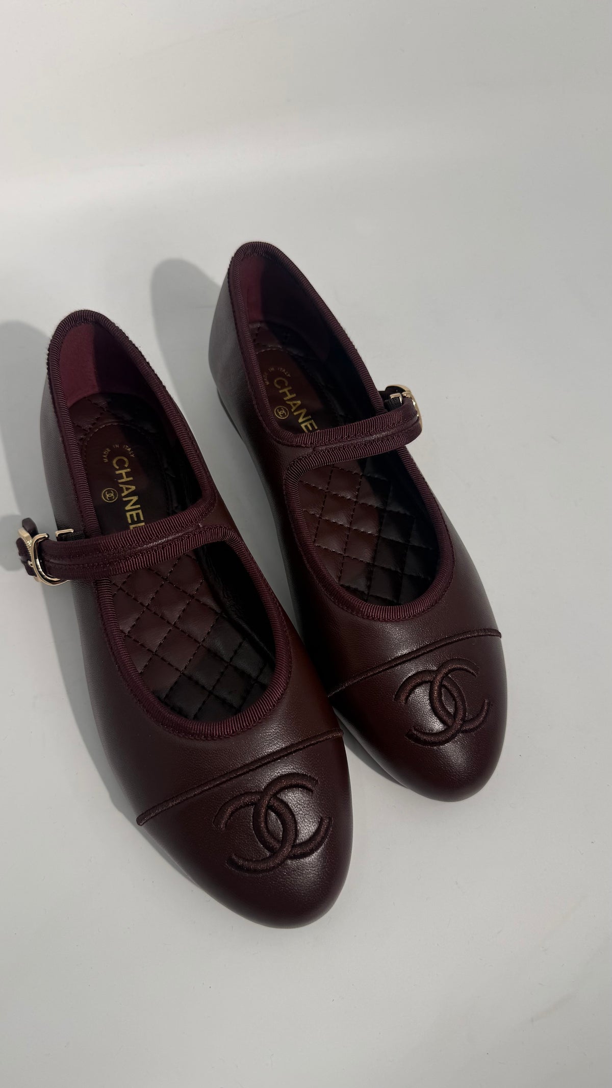 Chanel Mary Jane Ballet Shoes (Brown)