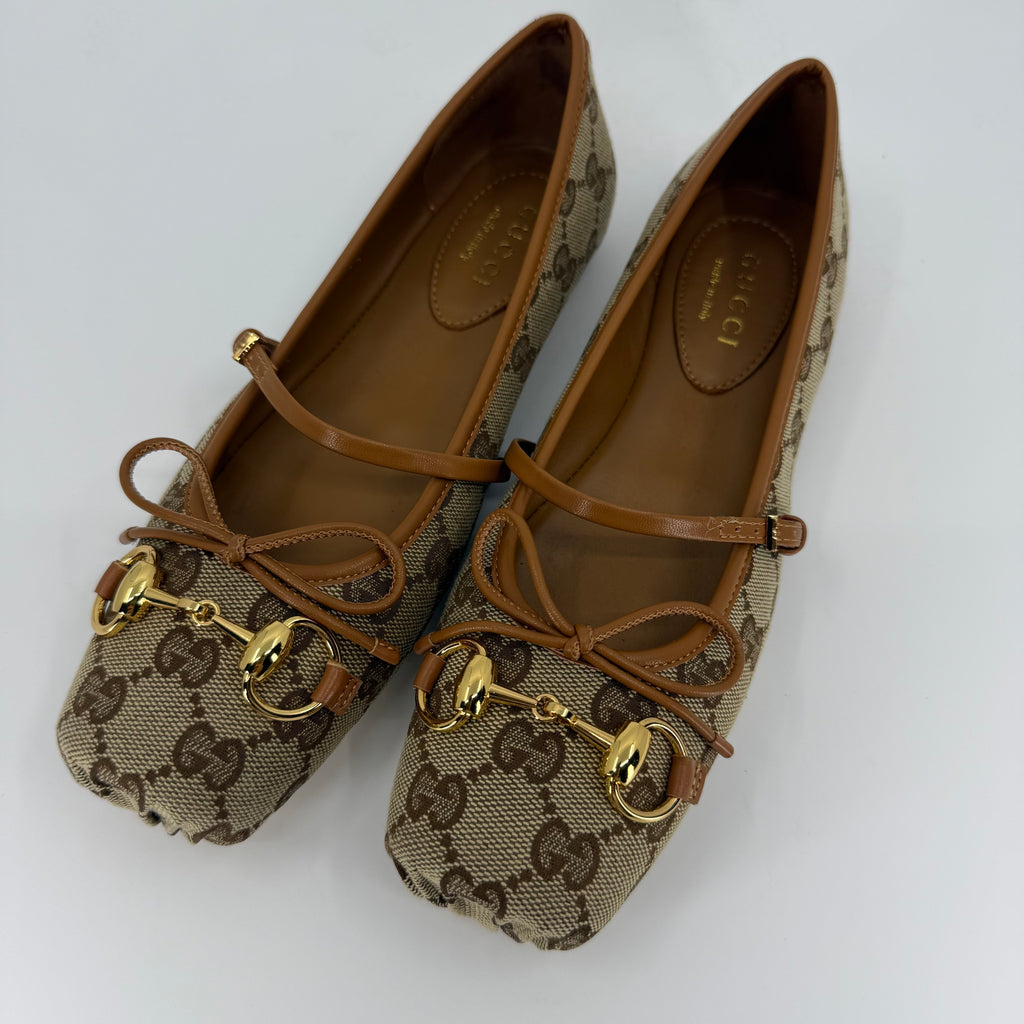 Gucci Monogram Ballet Shoes