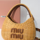 Miu Miu Wander Wicker Hobo Bag