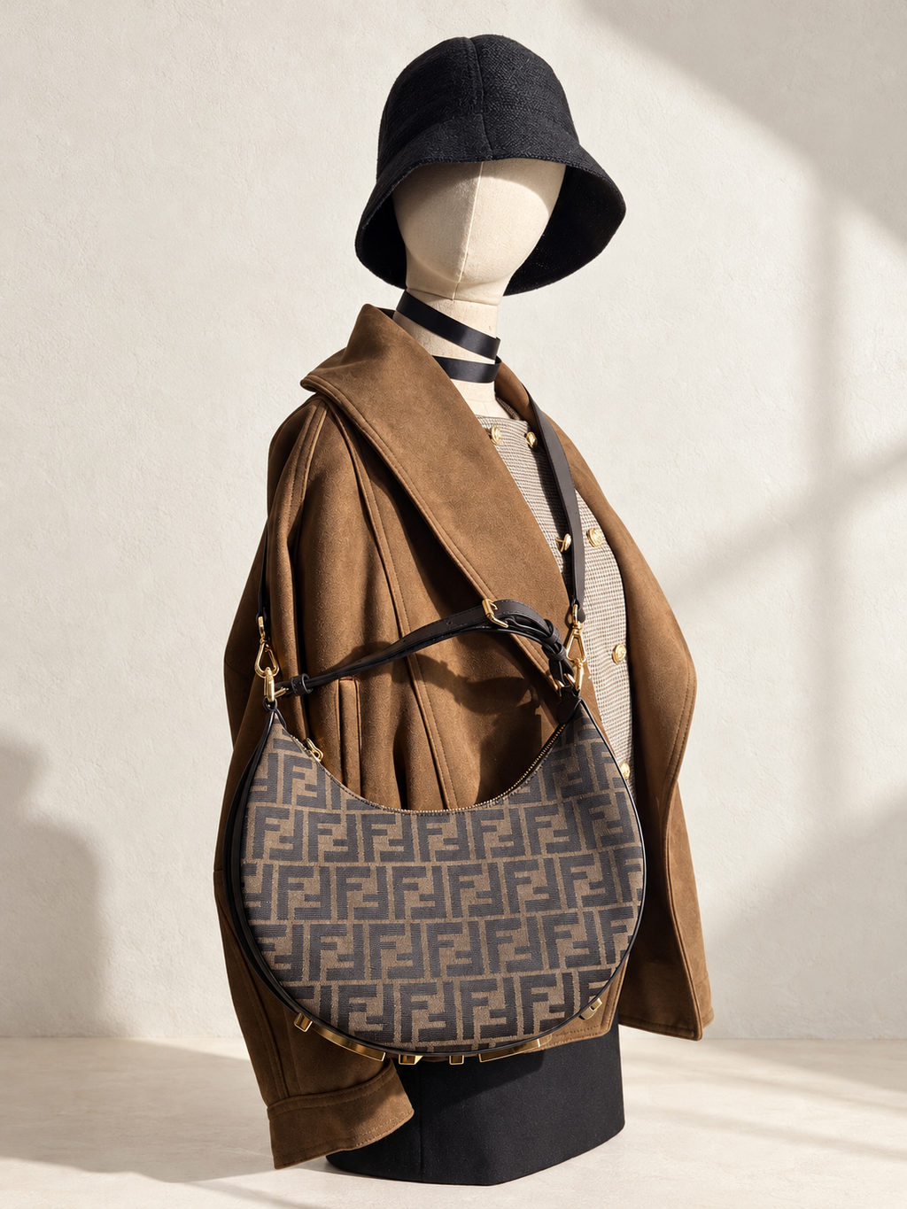 Fendigraphy Crossbody Baguette