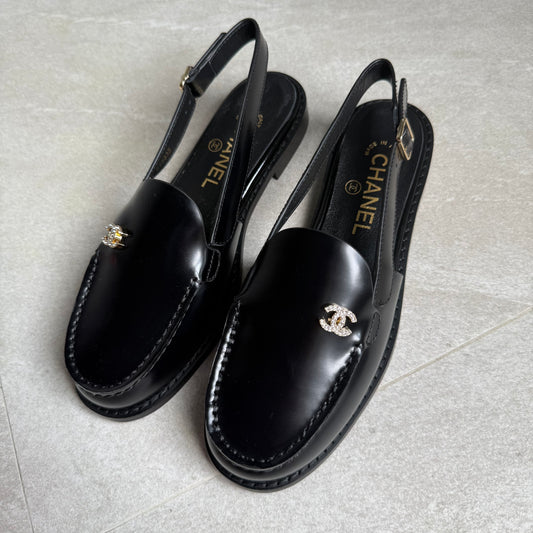 Chanel Patent Wide Slingback