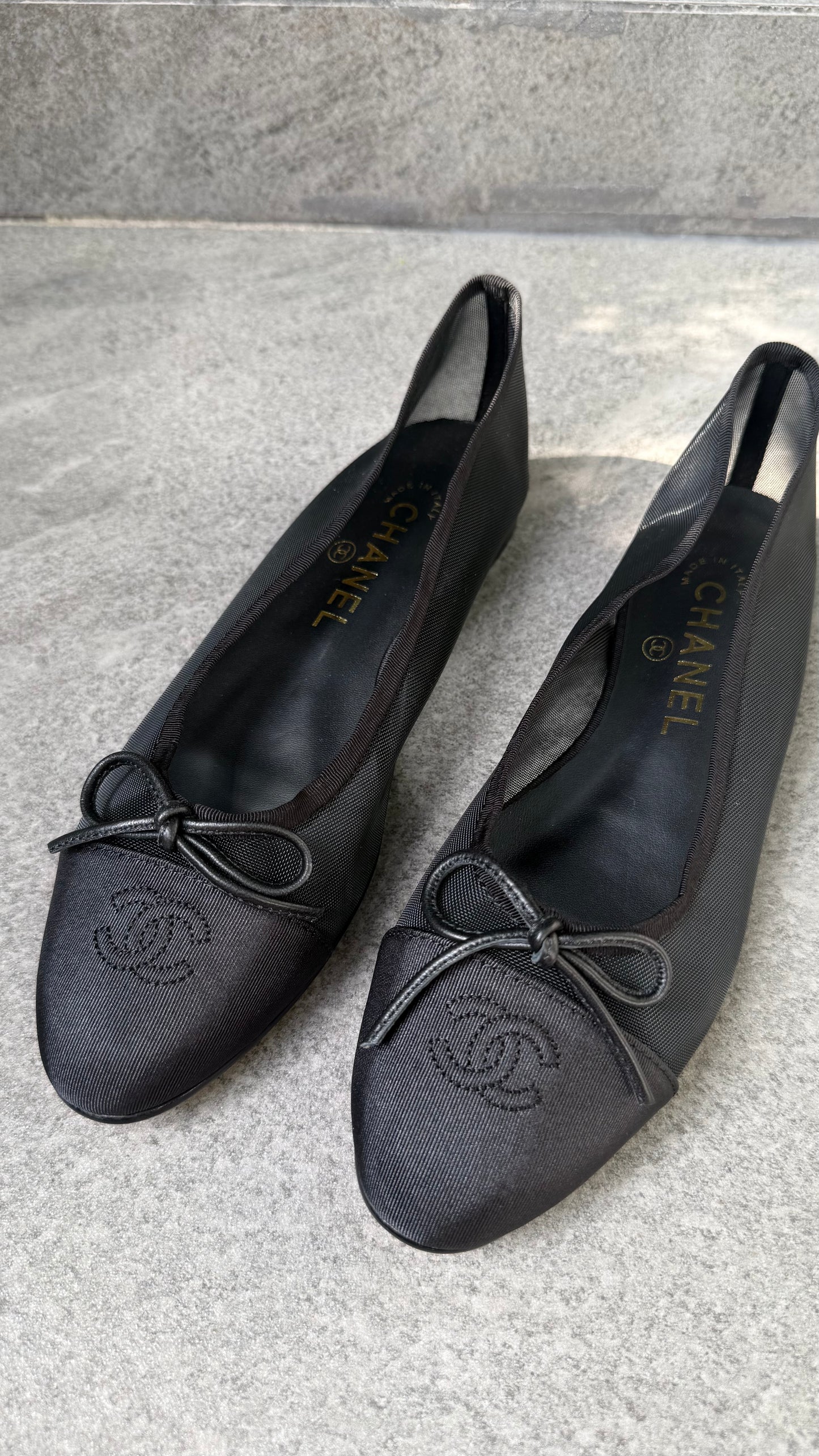 Chanel Mesh Ballet Flats (Black)