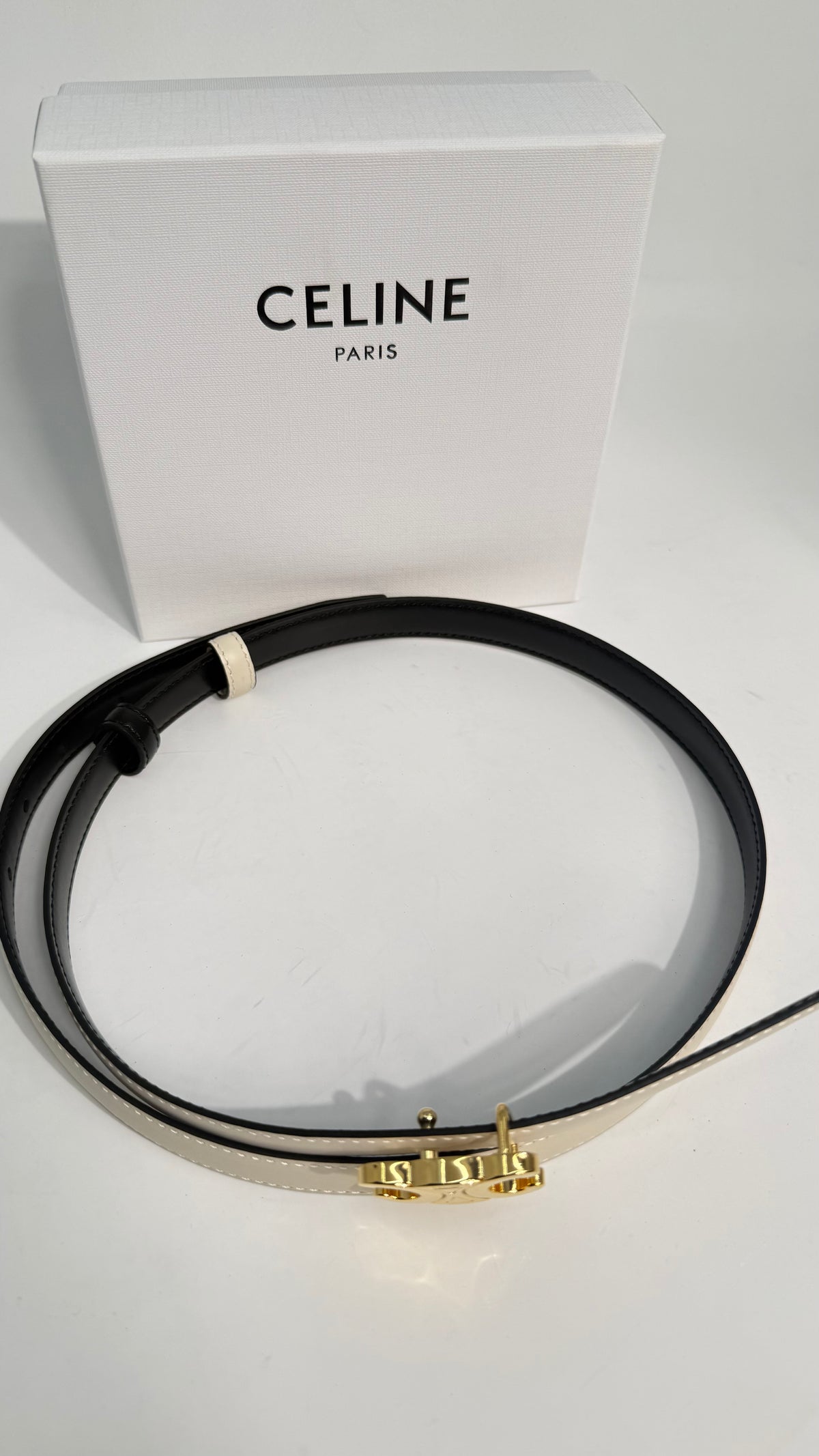 Celine Triomphe Slim Belt
