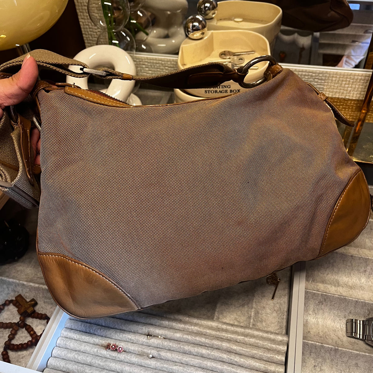 Prada Canvas Baguette