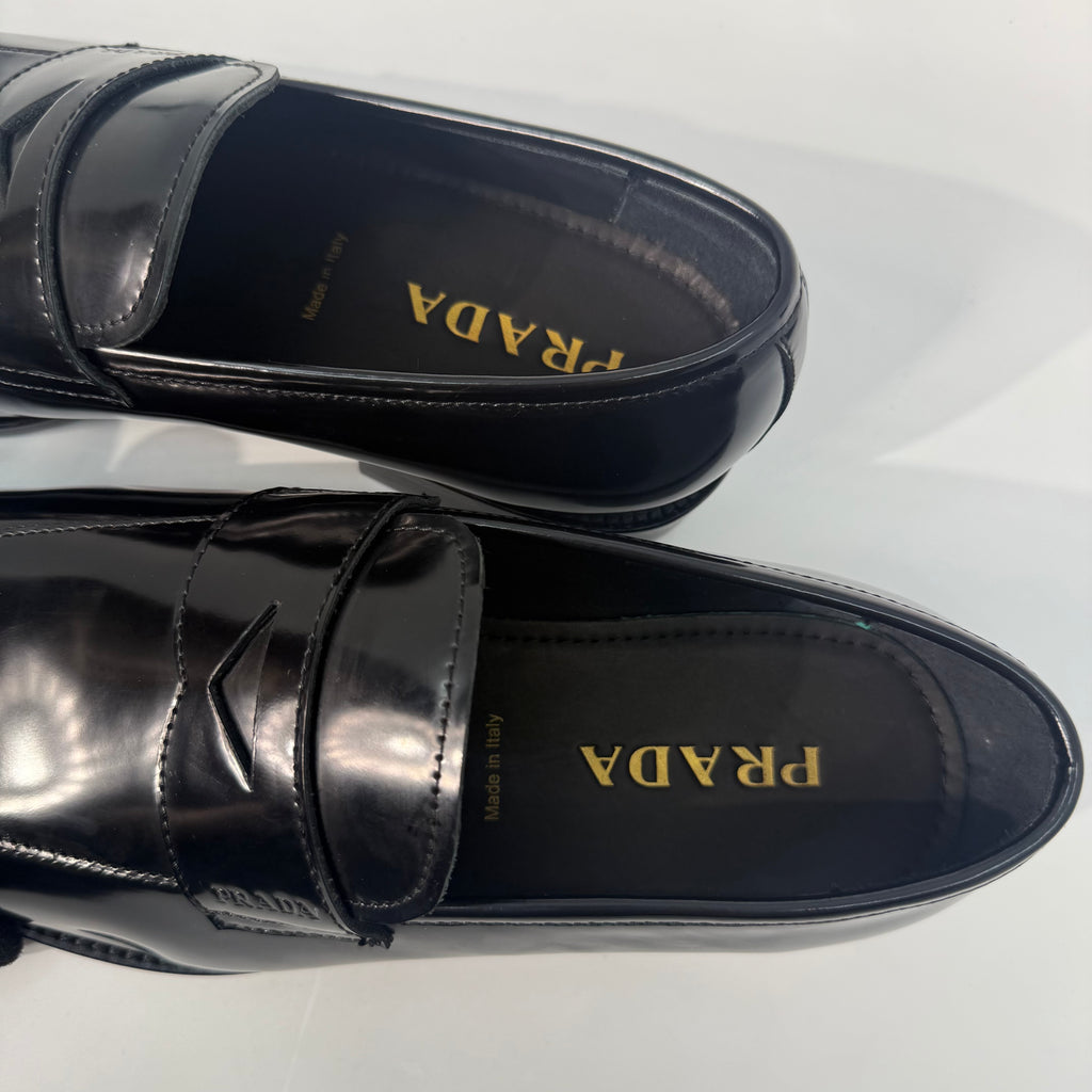 Prada Brushed Leather Mens Shoes