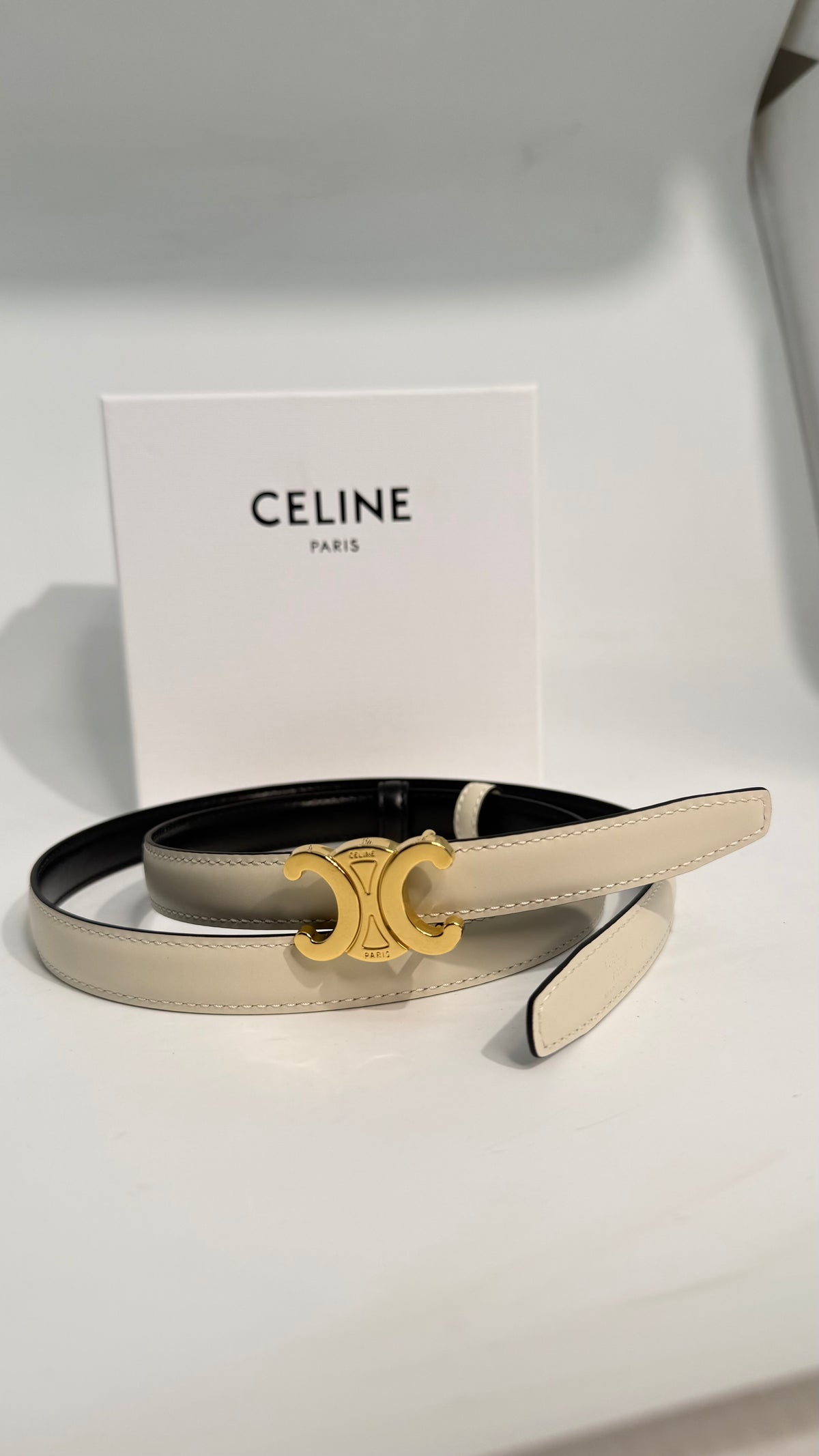 Celine Triomphe Slim Belt