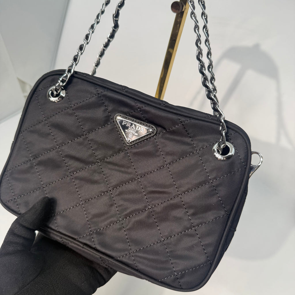 Prada Tessuto Impuntu Quilted Crossbody Bag