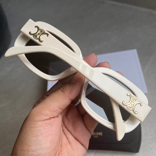 Celine Square Sunglasses (White)