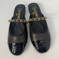 Chanel Mary Jane Mule Patent Captoe