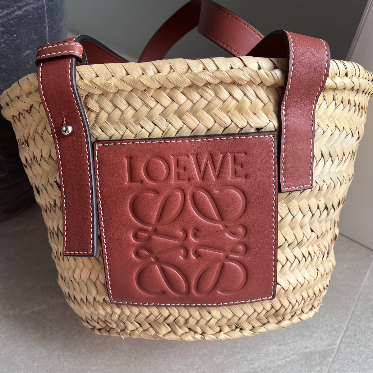 Loewe Raffia Basket Tote