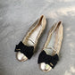 Prada Bow Ballet Shoes (Gold)