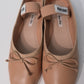 Miu Miu Leather Ballet Flats (Nude/Pink)