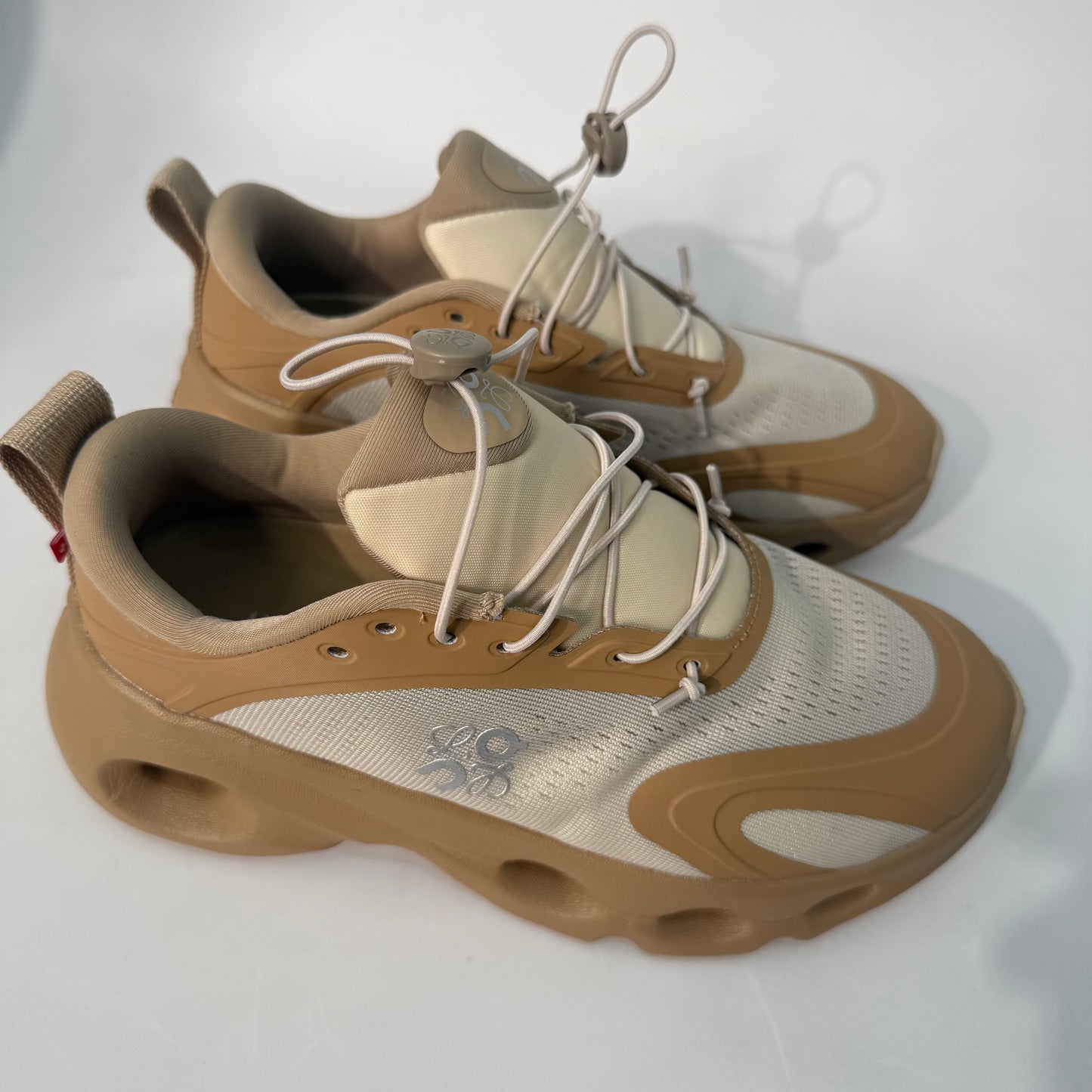 Loewe x On Cloudsolo Sneakers in the Dark Sand/Cream