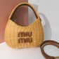 Miu Miu Wander Wicker Hobo Bag