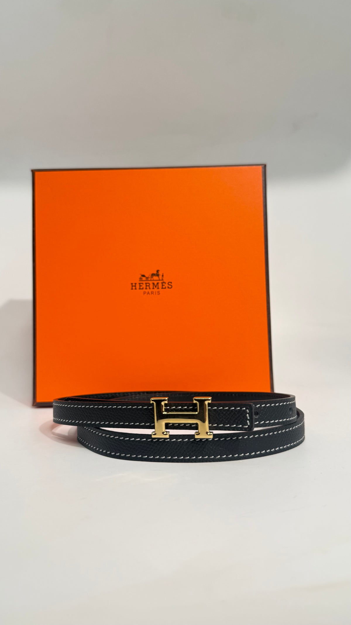 Hermes Constance H Slim Belt