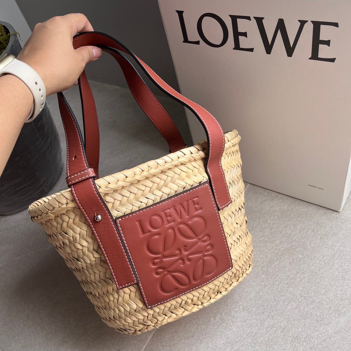 Loewe Raffia Basket Tote