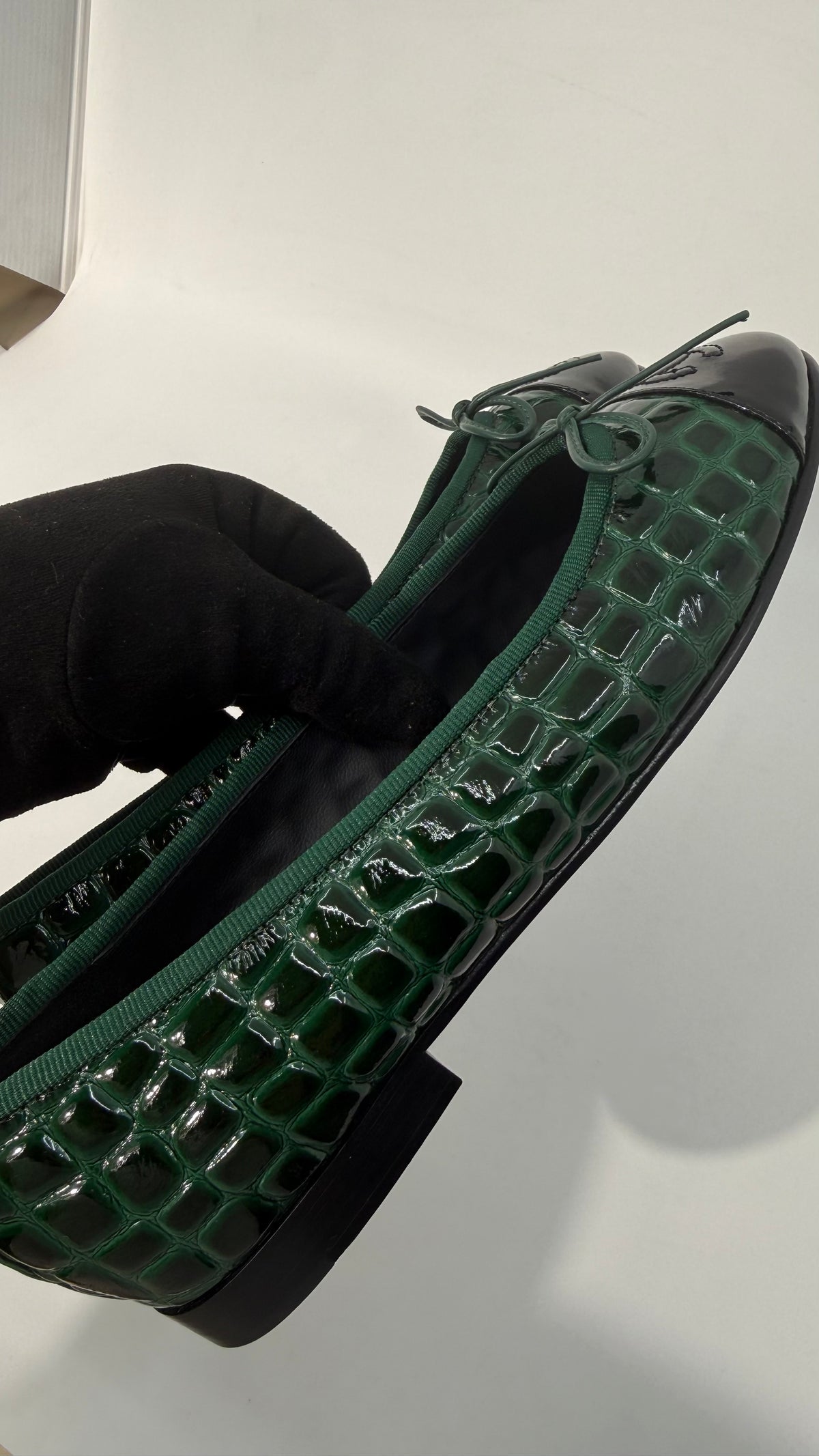 Chanel Croc Ballet Flats