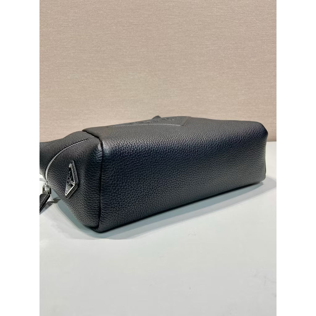 Prada Vitello Embossed Logo Crossbody