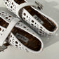 Alaia Perforated Ballet Flats (White)