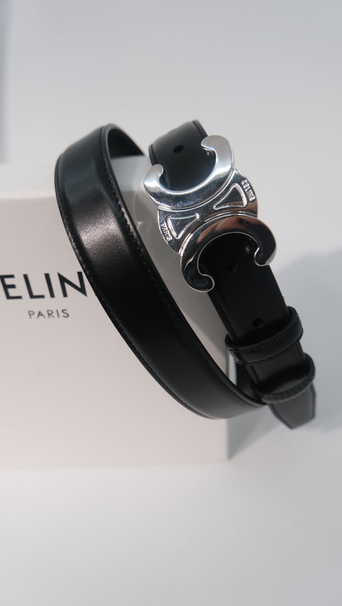 Celine Triomphe Belt (SHW)
