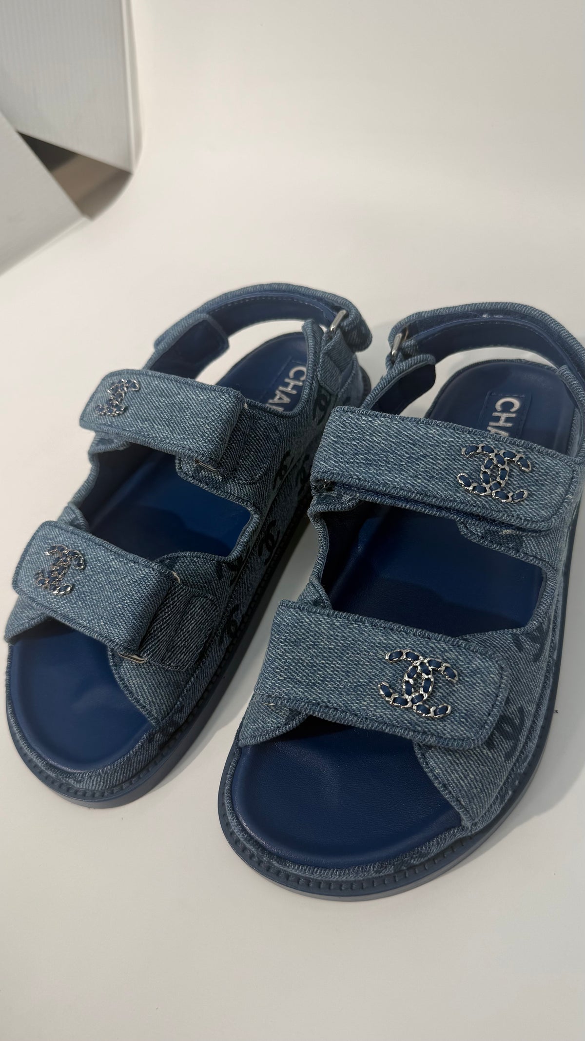 Chanel Denim Dad Sandals
