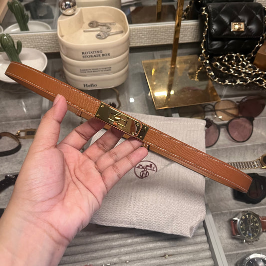 Hermes Kelly Belt (Gold Tan)