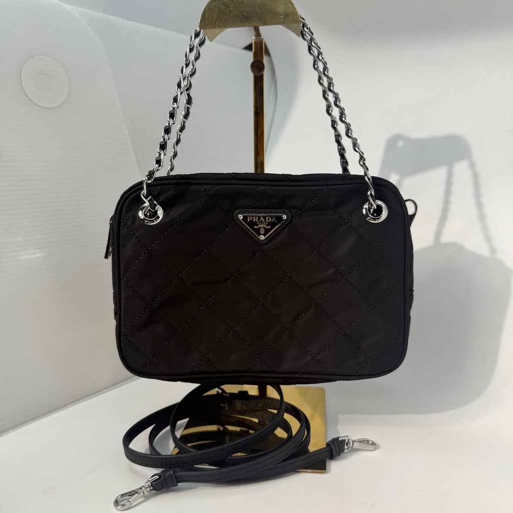 Prada Tessuto Impuntu Quilted Crossbody Bag