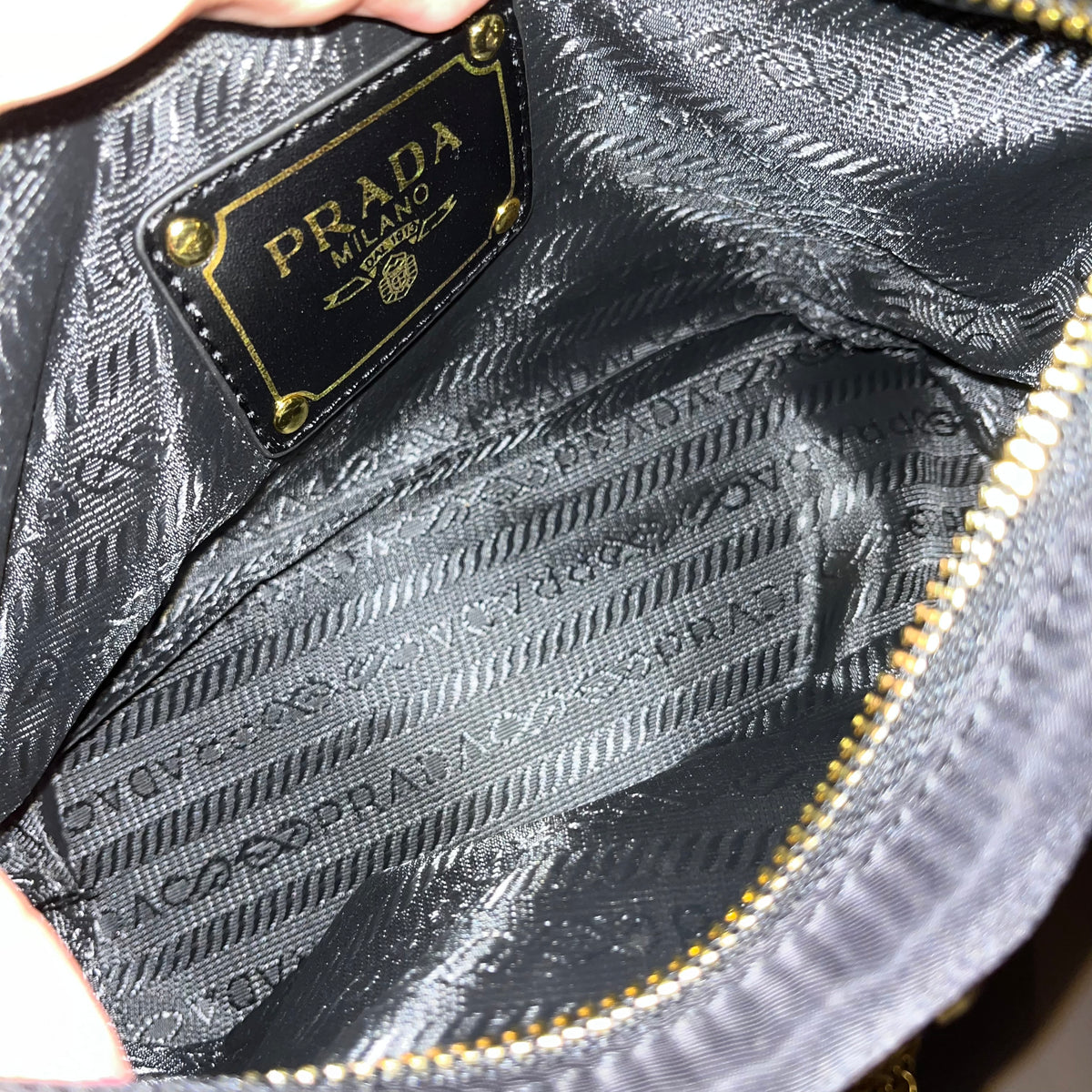 Prada Mini Baguette (with chain)