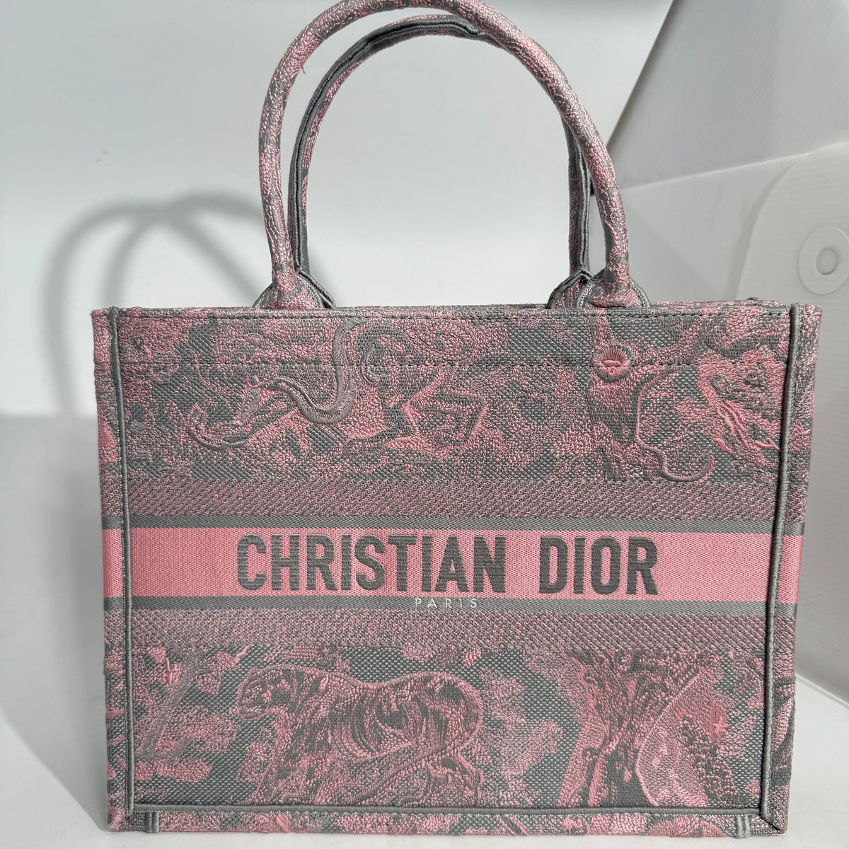 Christian Dior Book Tote Pink/Gray