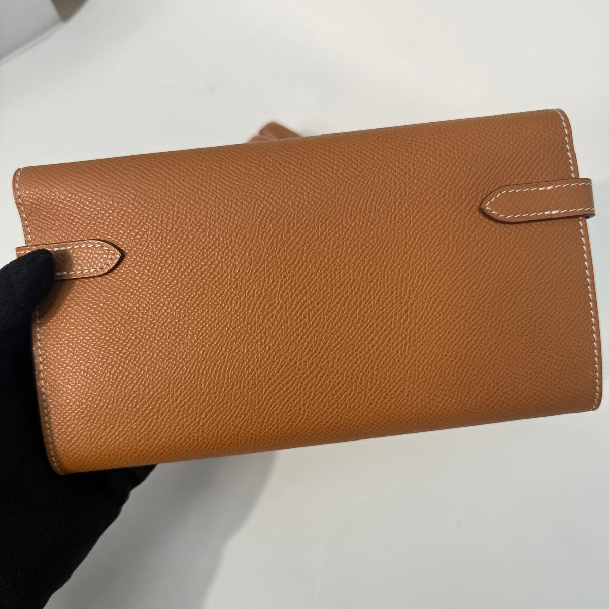 Hermes Kelly Wallet (Tan) GHW