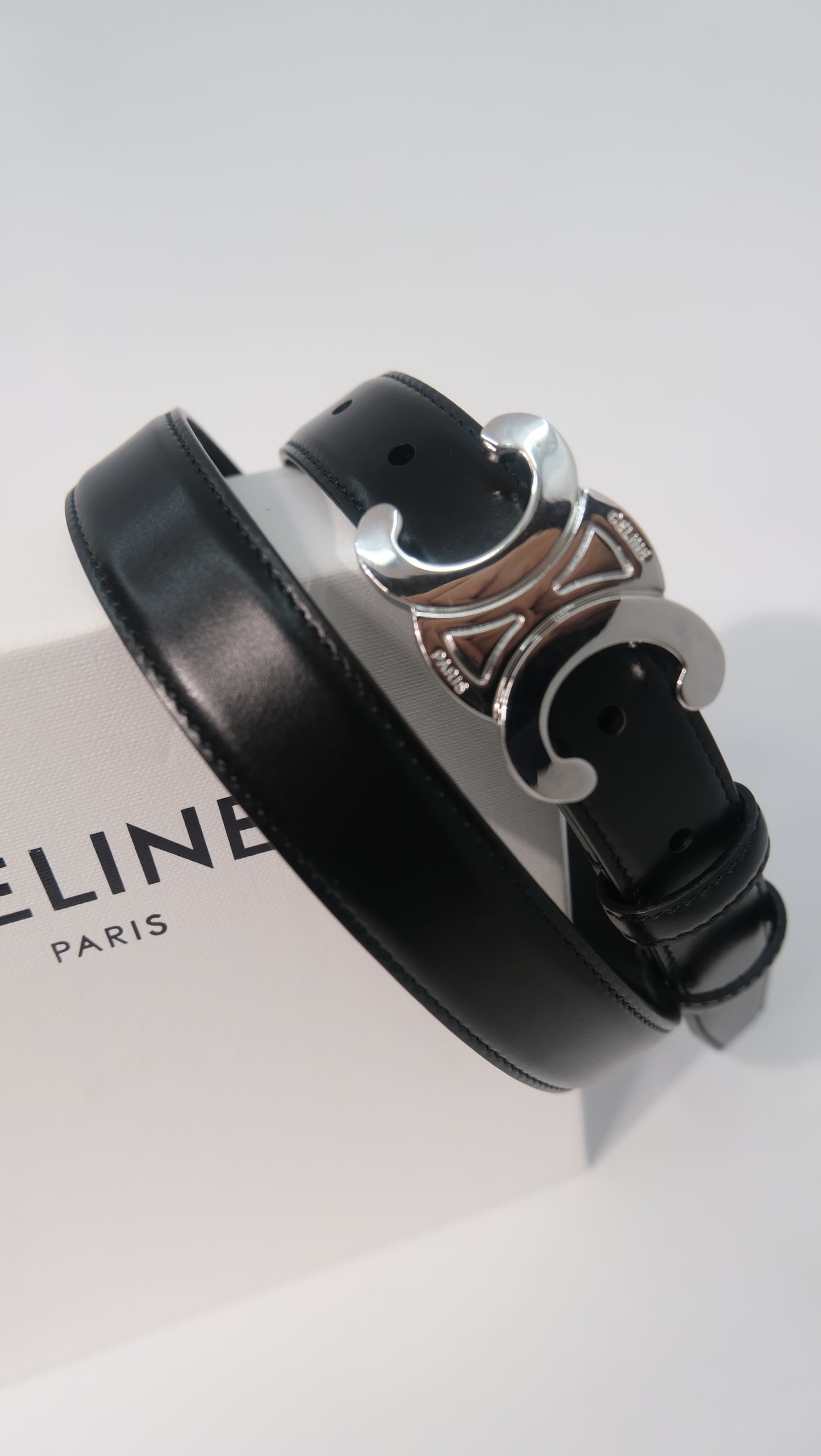 Celine Triomphe Belt (SHW)