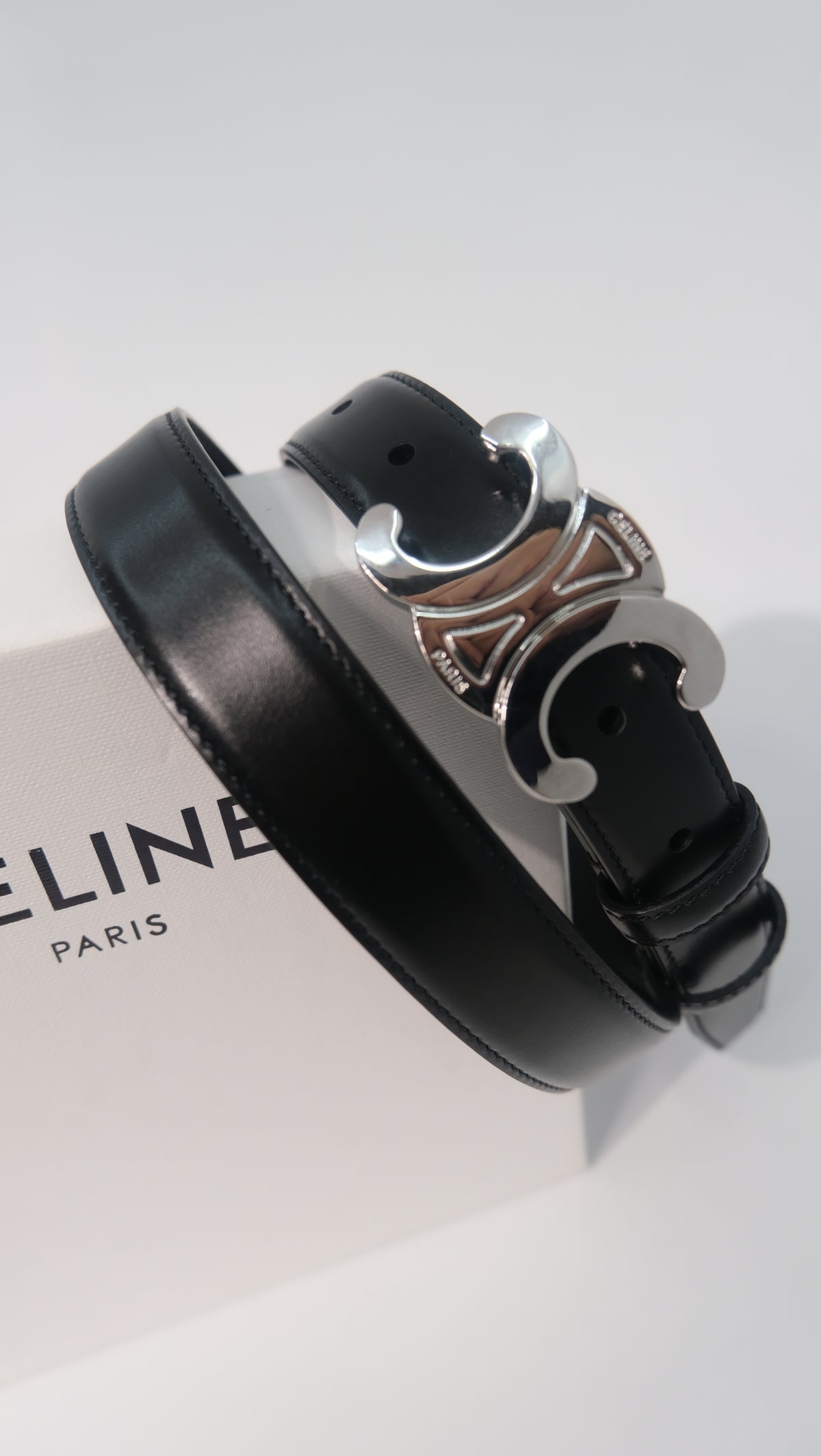 Celine Triomphe Belt (SHW)
