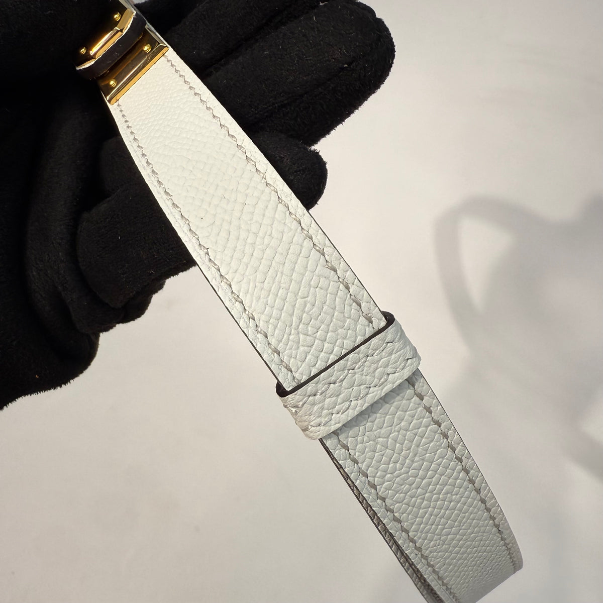 Hermes Kelly White Belt (GHW