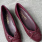 Chanel Quilted Ballet Shoes Maroon